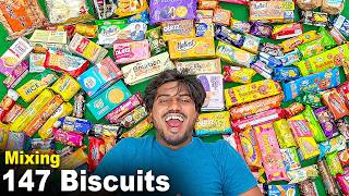 Mixing 147 Different Biscuits Making 1 Super Biscuit | Mad Brothers