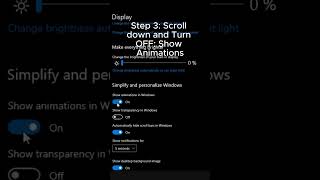 Turn Off Animations to Speed Up Your PC #pc #windows10 #fix #fast #quickfixes #quick #lowendpc