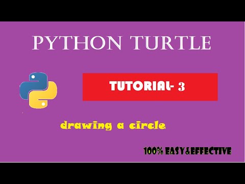PYTHON TURTLE TUTORIAL | PROGRAM- 3 | CIRCLE DRAWING