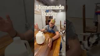 Homemade Butter #fyp #country #farmlife #farm #staycountry #oldways #homemade #diy