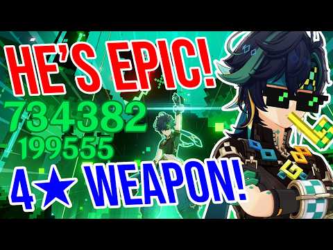 C0 Kinich is EPIC! Genshin Impact! 4★ Weapon Showcase!