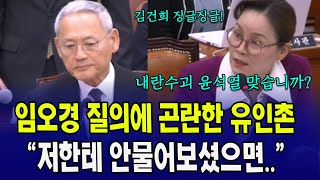 "내란수괴 윤석열 맞습니까?" 임오경 질의에 눈 질끈