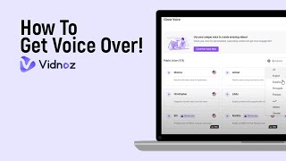 How to Get Voice Over on Vidnoz Ai [easy]