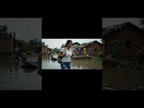 It feels very sad watching villages with full of flood & fill with water #aivlogger #shorts #aigirl
