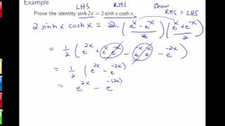 Section 3.11: Hyperbolic Functions