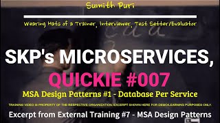 Database Per Service (P1) | SKP's MSA Quickie | SKP's TShoT #microservicesarchitecture #springboot