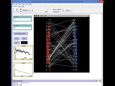 Simulated Annealing for Component Placement using Netlogo