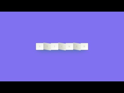 CSS3 Lettering | Sticker Text Effect on Hover | Online Tutorial