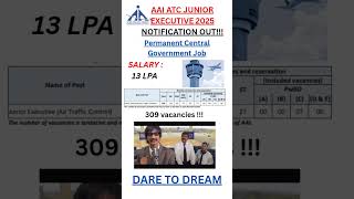 AIRPORT AUTHORITY OF INDIA AAI ATC 2025 NOTIFICATION OUT GOVERNMENT JOB #aaiatc #governmentjobs #aai