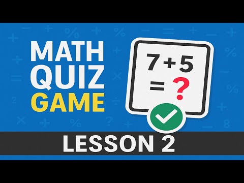 Python Lesson 2: Make a Fun Math Quiz Game for Beginners! (Variables & Data Types)