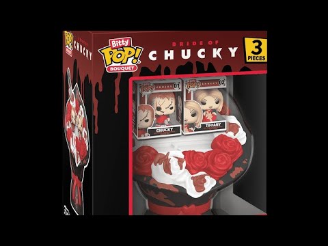 Funko Chucky and Tiffany Bitty Pop Bouquet #funko #bittypop #funkobittypop #brideofchucky