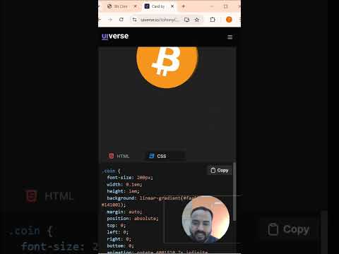 20/150 Tips & Tricks: Bitcoin Animation Effect in 30 Seconds Using Only HTML & CSS #shorts #bitcoin