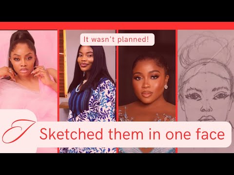 I SKETCHED THREE NIGERIAN CELEBRITIES UNKNOWINGLY. I AM STILL SHOCKED! #art #asmr