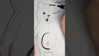 美術の成績3だったやつがいきなりモノクマ描いてみた #shorts