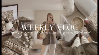 WEEKLY VLOG | spring decor haul, IKEA home projects, brand photoshoot & playroom transformation