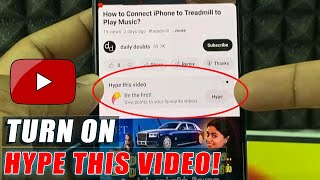 how to turn on hype this video on youtube channel in mobile?