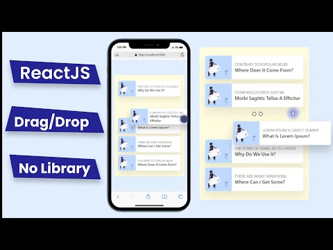 ReactJS Drag and Drop Beautiful [ NO Library ] ( React + CSS )🔥🔥🚀