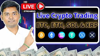 Live Crypto Trading in Tamil by M Dhanushkumar | Analysis & Trading | BTC, USD, SOL & XRP Trading