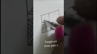 Simple Zentangle pattern part 2 l Calmart #shorts #relaxingart #doodledesign #zentangle #calmingart