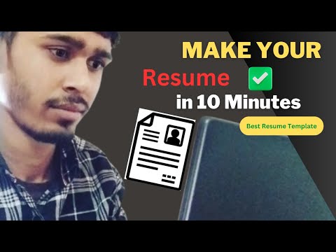Professional resume template for FRESHERS | How do you make a resume?