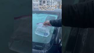 Fast and easy way to defrost a windshield #lifehacks #carhacks #useful #cartips #tipsandtrick #short