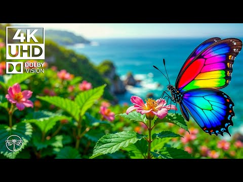 Wings of Tranquility 4K 🦋🎶 | Soothing Piano & Butterfly Moments in a Calm Garden of Green
