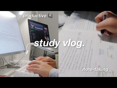 STUDY VLOG 📓✨ lots of note-taking, productive + realistic, hurricane idalia, simple days