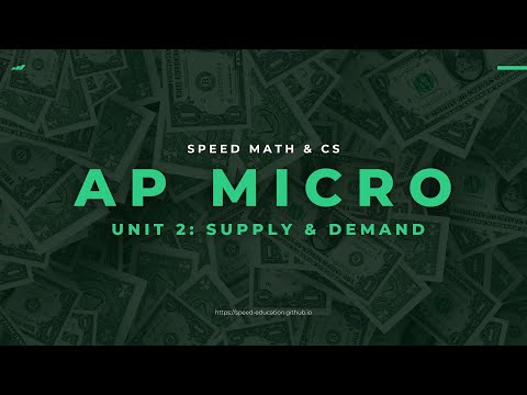 Unit 2 - Supply and Demand - AP Microeconomics