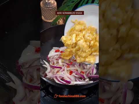 EASY STIR-FRIED ONION WITH EGGS RECIPE #recipe #cooking #chinesefood #onion #egg