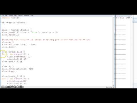 Python turtle Draw Circle Set position