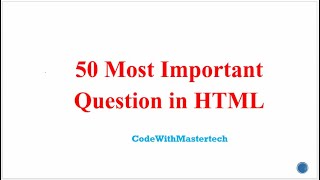 Top 50 HTML MCQs Questions and Answers (English & Hindi)