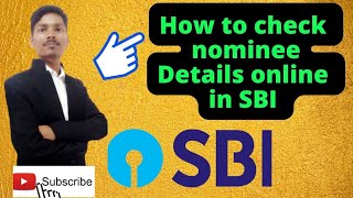 How to check nominee in SBI online #sbi #onlinesbi #sbibank