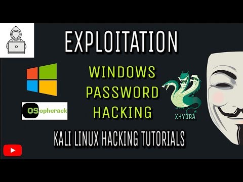 Windows Password Hack  ( Usinng Hash ophcrack & xHydra) in Kali Linux