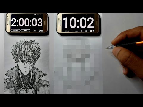 Drawing Genos in 2 Hours and 10 Minutes || Drawing Challenge