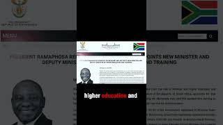 SA's Higher Ed Minister just got AXED!