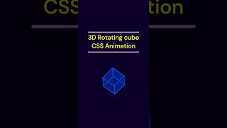 CSS daily dose - 3D rotating cube