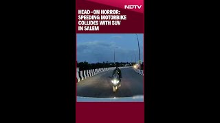 Tamil Nadu News | Head-On Horror: Speeding Motorbike Collides With SUV In Tamil Nadu's Salem