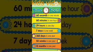 time facts#daysname #monthname #time #shortvideo #youtubeshort#kids