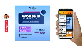 Classic church design with pixellab || Worship flyer