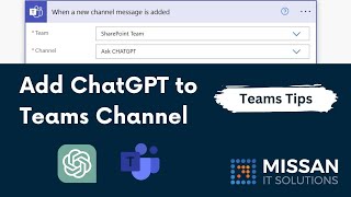How to Add ChatGPT with  Microsoft Teams Channel | Missan IT Solutions