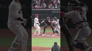 【鯉のスピードスター】羽月隆太郎🔥甲斐キャノンから2塁奪う！ #カープ #shorts