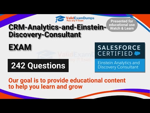 Salesforce, CRM-Analytics-and-Einstein-Discovery-Consultant Exam