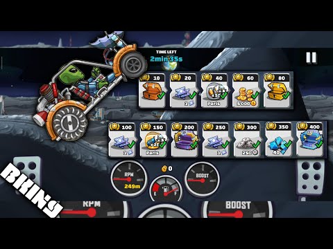 Hill Climb Racing 2 - I finished the moon tricks event - Gameplay with new buggy paint - all rewards