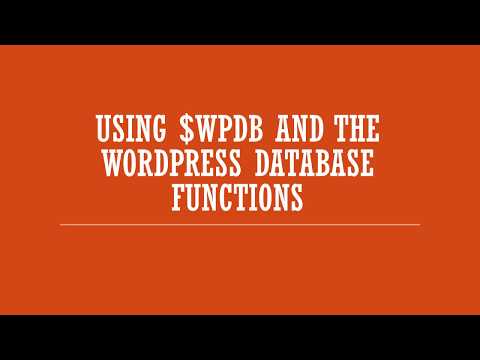 Syntaxxx - Using $wpdb and the WordPress Database Functions