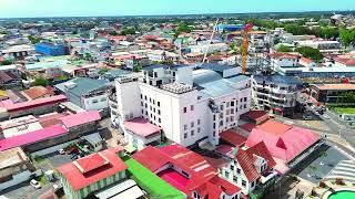 Paramaribo - Suriname | Spanhoek fountain & newly build parking for Yogh Hospitality Hotel