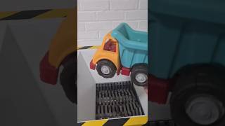 Dumper Truck vs Shredder Monster which one wins #asmr #shredder #relaxing #asmrsounds #sensory