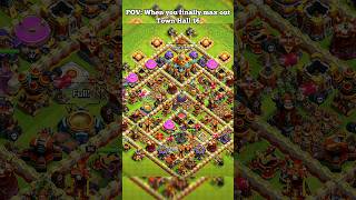 When you finally reach th 16 max ll Clash of clans ll #shorts #clashofclans #coc