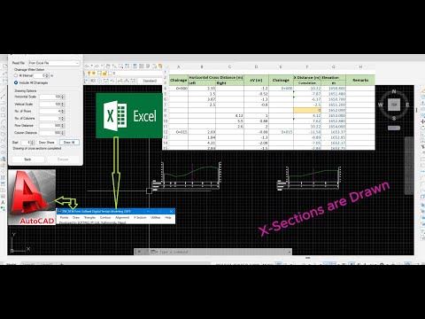 Calculation of Cross Section Data to Plot in AutoCAD
