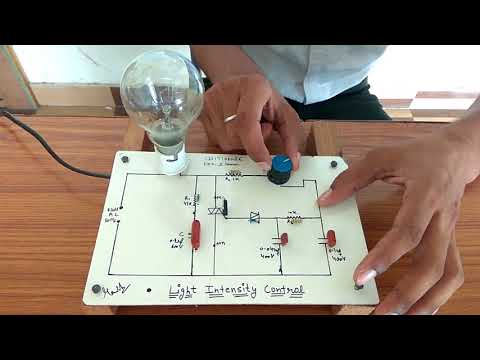 LIGHT INTENSITY CONTROL CIRCUIT USING SCR FULL DEMONSTRATION WITH CICUIT DIAGRAM