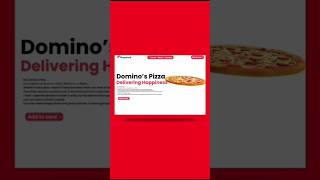 Domino's Pizza website design in figma and dora.ai.#webuiux #newsong #tutorial #3danimation #dailyux